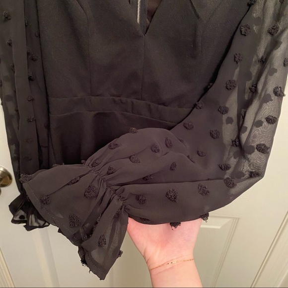 Forever 21 Puff Sleeve Peplum Top - Picture 3 of 4